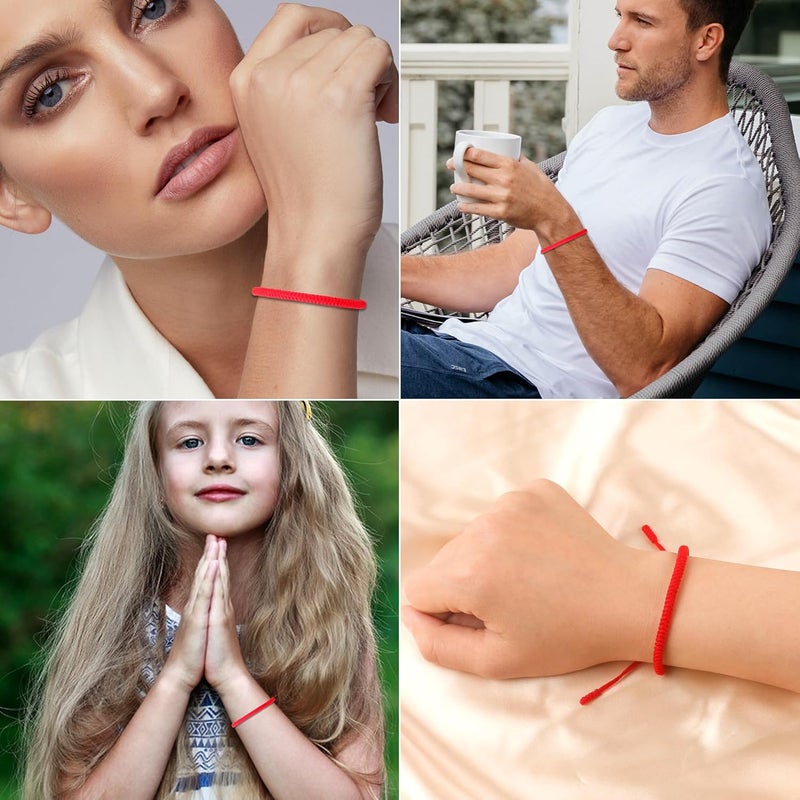 DAYANEY Red Bracelet for Women, Red String Bracelet for Protection as Valentine Gifts for Kids, Matching Jewelry for Couple, Christian Mens Good Luck Gifts Kabbalah Baby Braclets for Infant Girl - Image 2